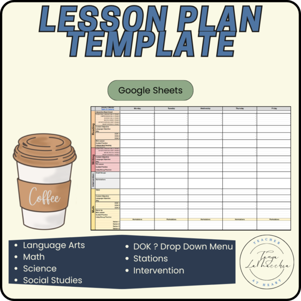 Digital Lesson Plan Template - Editable