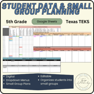 5th Grade TEKS Small Group Math Planning