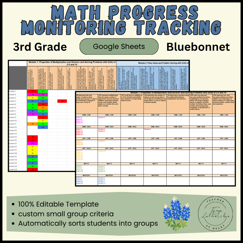 3rd grade Progress Monitoring Cover
